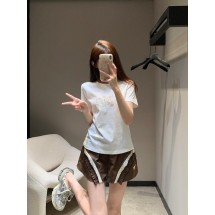 디올 25Ss 신상품 봄 여름 꽃 자수 스팽글 라운드넥 반팔 티셔츠 (해외배송)