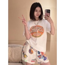 루이비통 클래식 모노그램 프린트 체인 반팔 티셔츠 (해외배송)