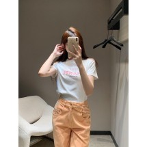 샤넬 자수 비즈 라운드넥 반팔 티셔츠 (해외배송)