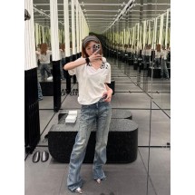 메종마르지엘라 디지털 프린트 패턴 V넥 반팔 티셔츠  (해외배송)