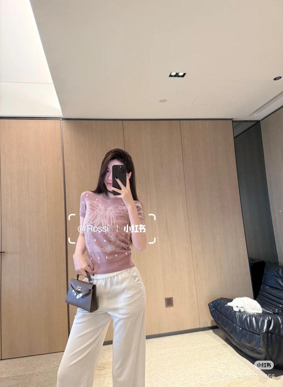 에르메스 반팔 니트 스웨터 2컬러 (해외배송)