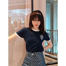 구찌 스플라이스 스레디드 라운드넥 반팔 티셔츠 (해외배송)