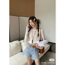 미우미우 [MIU MIU] 로고 패치 시스루 슬리브리스 (국내배송)
