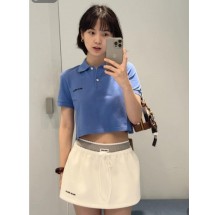 미우미우 폴로 스탠드업 칼라 반팔 (해외배송)