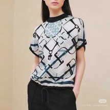 에르메스 안장무늬 패치워크 반팔 (해외배송)