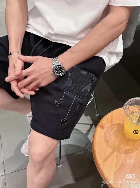 루이비통 클래식 자수 레터 반바지 (해외배송)