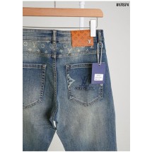루이비통 엠브로이드 포켓 그래픽 로고 슬림핏 데님 팬츠 (국내배송)