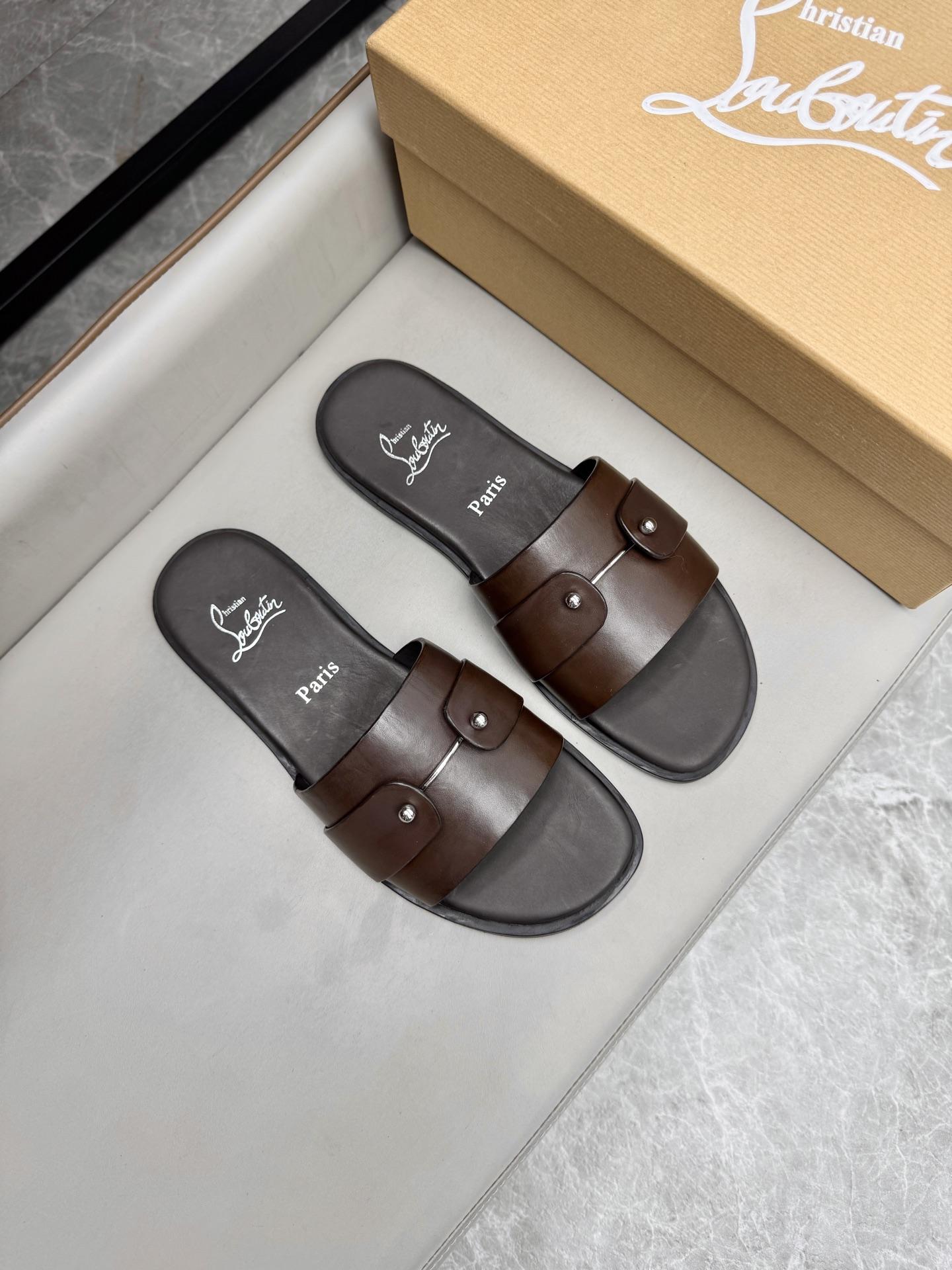 루부탱 가죽 슬리퍼 (해외배송)