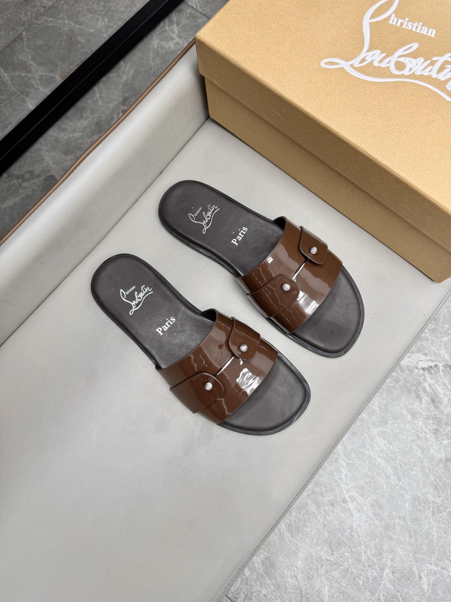 루부탱 가죽 슬리퍼 (해외배송)