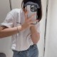 미우미우 25SS 슬로건 자수 로고 반팔 (정품급 해외배송)