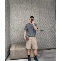 디올 CD 25SS 블루 올오버 자카드 코튼 반팔 (정품급 해외배송)