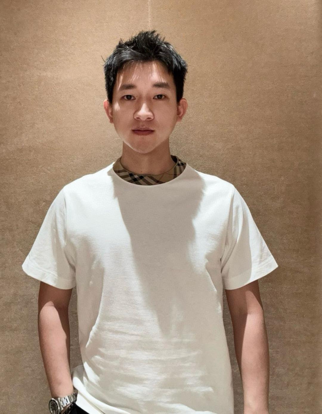 버버리 체크 칼라 장식 라운드넥 니트 반팔 (해외배송)