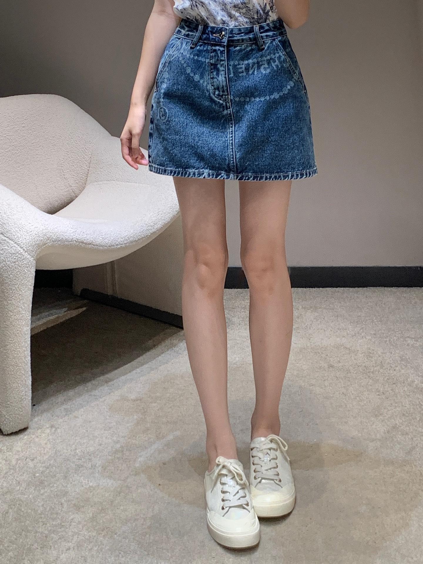 샤넬 데님 스커트 (해외배송)