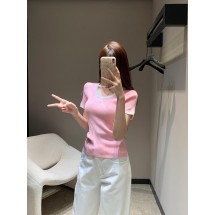 샤넬 니트 반팔 탑 (해외배송)