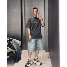 발렌시아가 프린팅 삼색 레터 반팔 (해외배송)