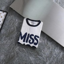 디올 신상 여성 미쓰디올 로고 라운드 반팔 (국내배송)