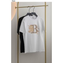 버버리 체크 모노그램 모티브 로고 크루넥 반팔 (국내배송)