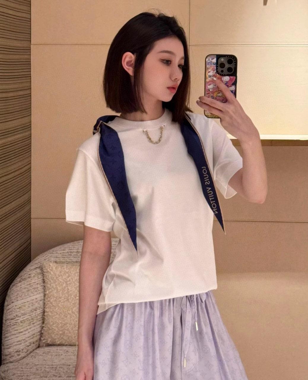 루이비통 25SS 세일링 리조트 시리즈 메탈 버튼 스카프 반팔 (정품급 해외배송)