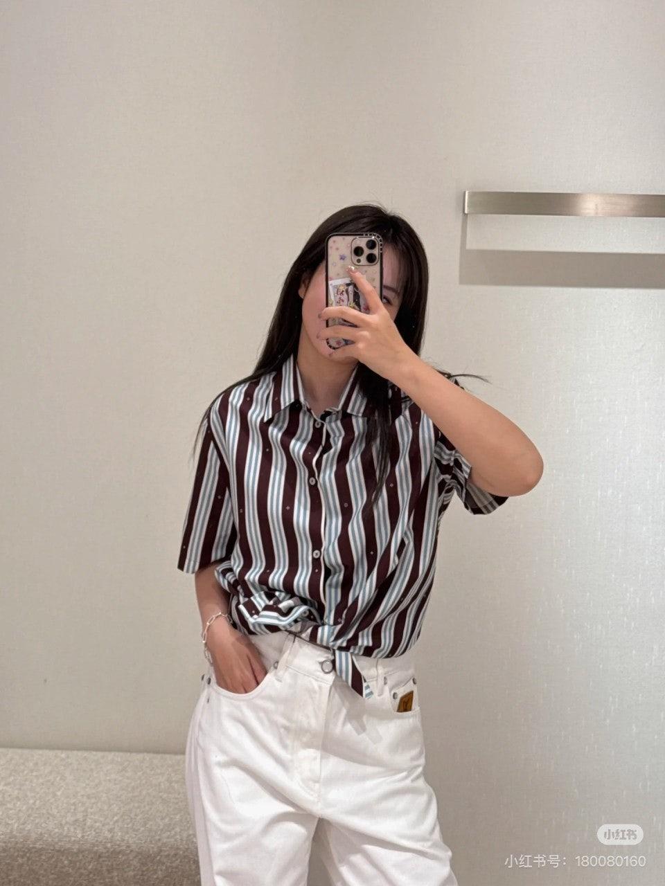 루이비통 25SS 커스텀다이드 스트라이프 반팔 셔츠 (정품급 해외배송)