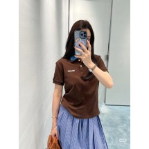 미우미우 25SS 코튼 피케 폴로 셔츠 반팔 (정품급 해외배송)