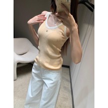 샤넬 마이크로 로고 슬림핏 니트 베스트 (해외배송)