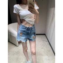 크롬하츠 크로스 패치 데님 반바지 (해외배송)