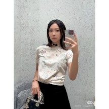 디올 레트로풍 프린트 반팔 (해외배송)