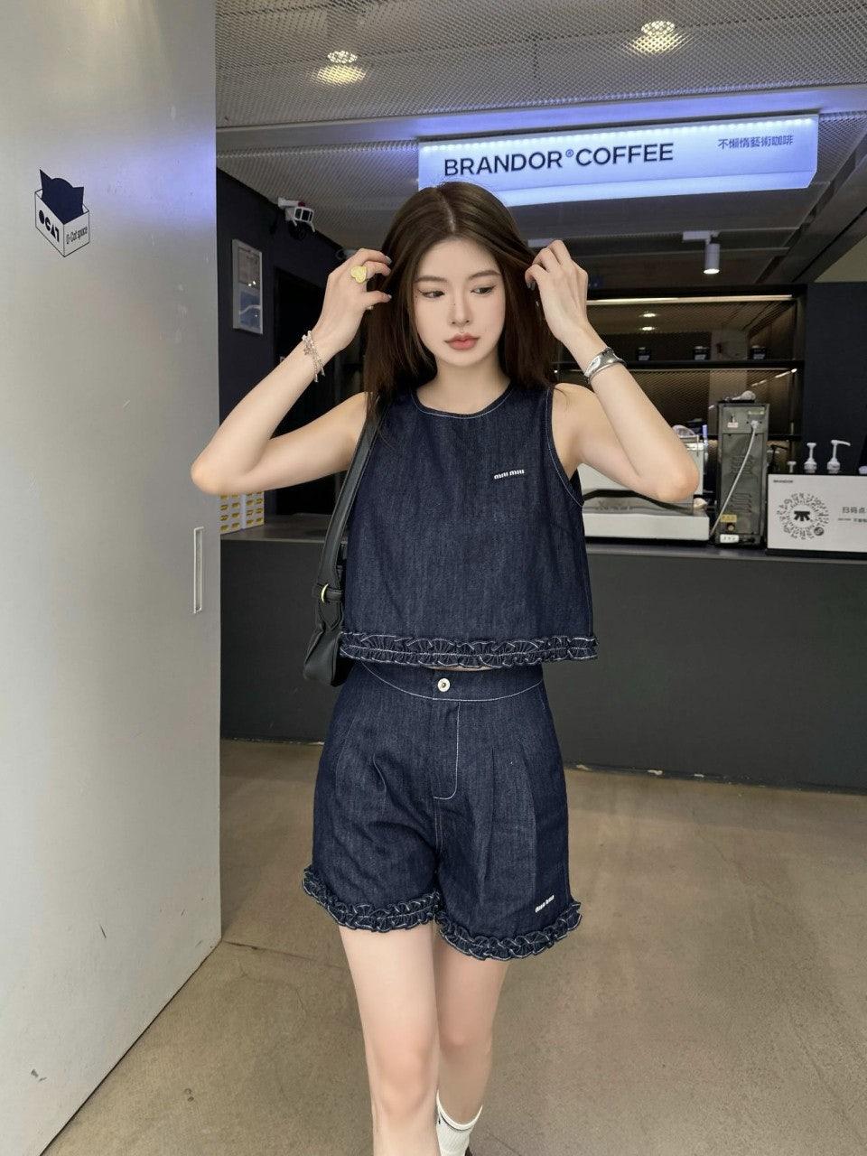 로에베 숏 베스트 + 숏 데님 슈트 (해외배송)