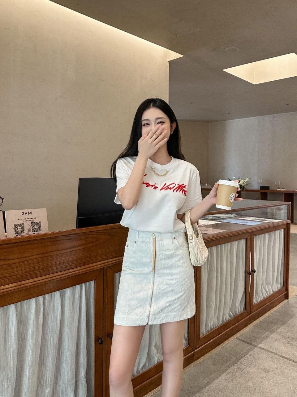 루이비통 자카드 데님 스커트 (해외배송)