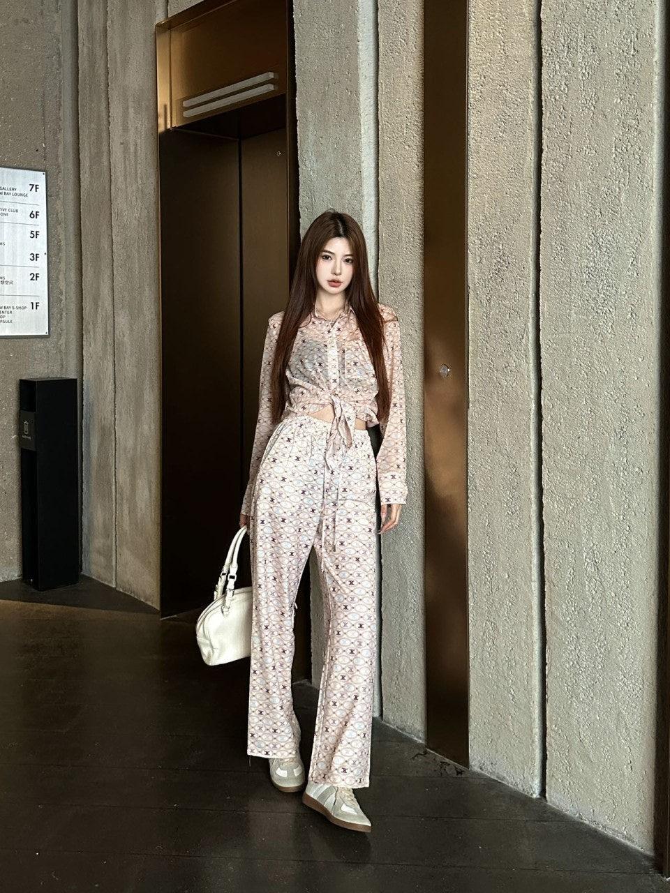 루이비통 클래식 모노그램 셔츠 팬츠 세트 (해외배송)