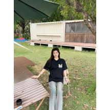 펜디 25ss 플록 아이즈 레터 프린트 반팔 (해외배송)