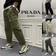 프라다 절개 원카고 와이드 밴딩 팬츠 (국내배송)