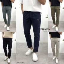 프라다 린넨 슬림 밴딩 팬츠 (국내배송)