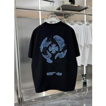 크롬하츠 빈티지 말발굽 데님 패치 아플리케 반팔티 (국내배송)