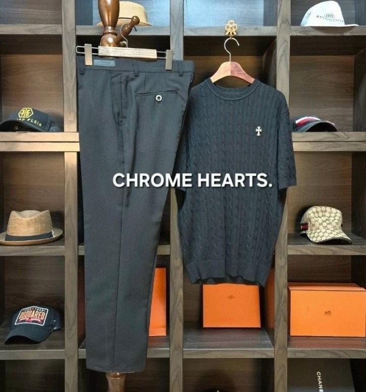 크롬하츠 크로스 카라 스퀄메탈스터드 조거셋트 (국내배송)