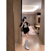 디올 곰돌이 큐빅 포인트 반팔  (국내배송)