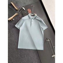 로로피아나 넥레터링로고 면실크 카라티 반팔 (국내배송)