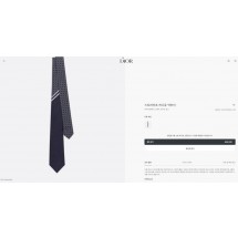디올 스트라이프 까나쥬 실크 넥타이 (국내배송)