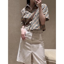버버리 레트로 플레드 반팔 셔츠 (해외배송)