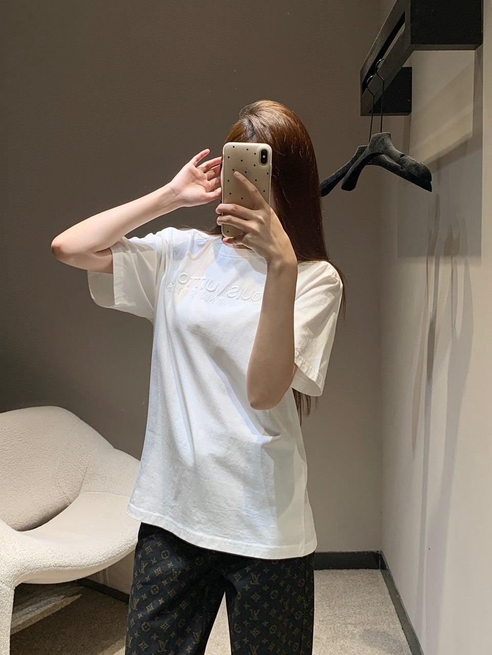루이비통 뉴 레터 자수 워싱 리브드 반팔 (해외배송)