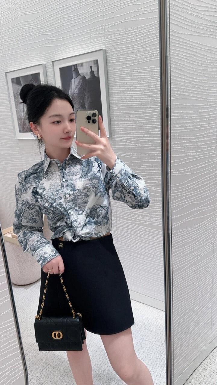 디올 이루 프린트 바디 타이 셔츠 (해외배송)