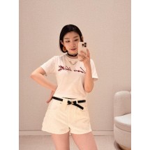 루이비통 모노그램 헤비 입체 자수 울트라 숏 반팔 (해외배송)