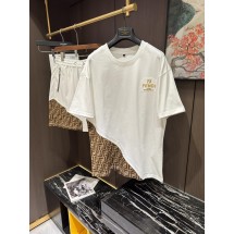 펜디 남성 캐주얼 라운드넥 반팔 반바지 세트 (해외배송)