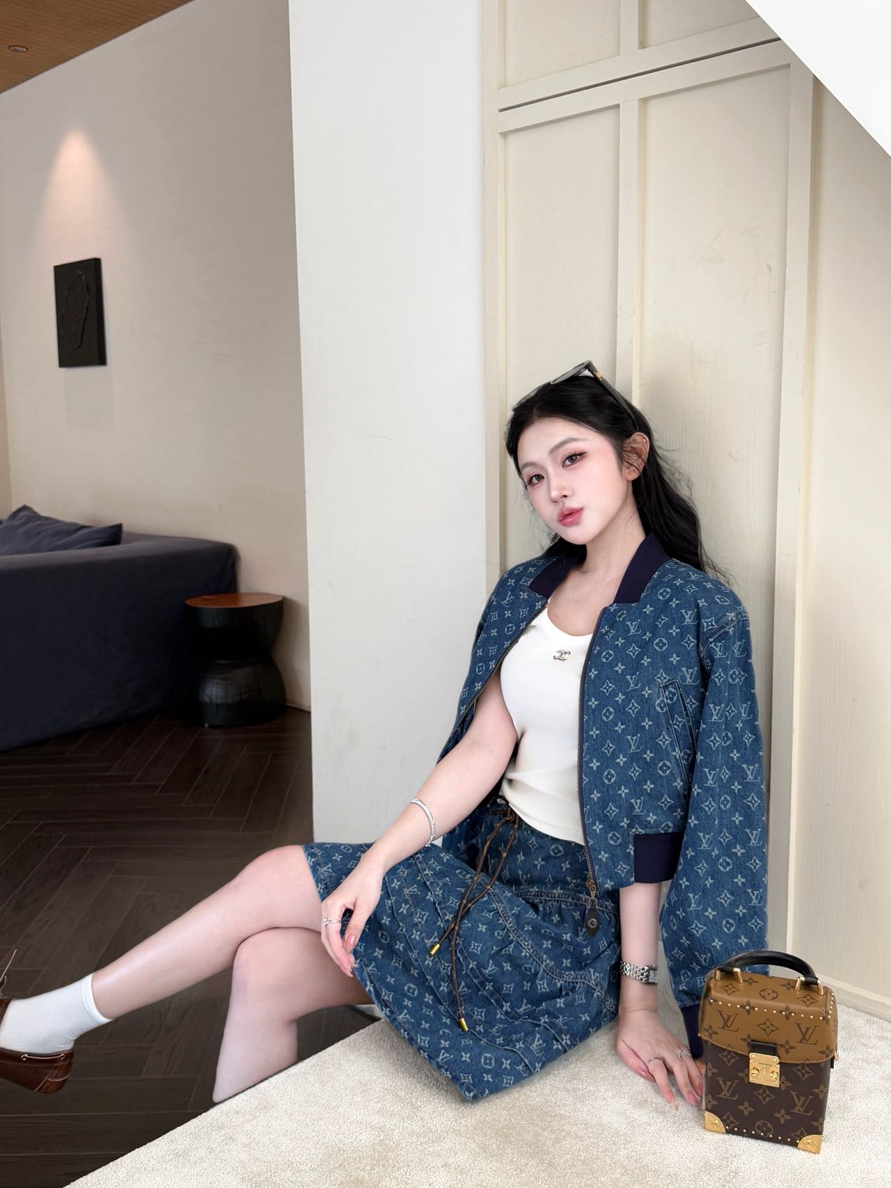 루이비통 플라워 데님 재킷 (해외배송)