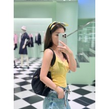 프라다 리브드 코튼 레이스 스몰 베스트 (해외배송)