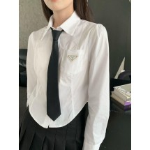 프라다 넥타이 숏 셔츠 (해외배송)