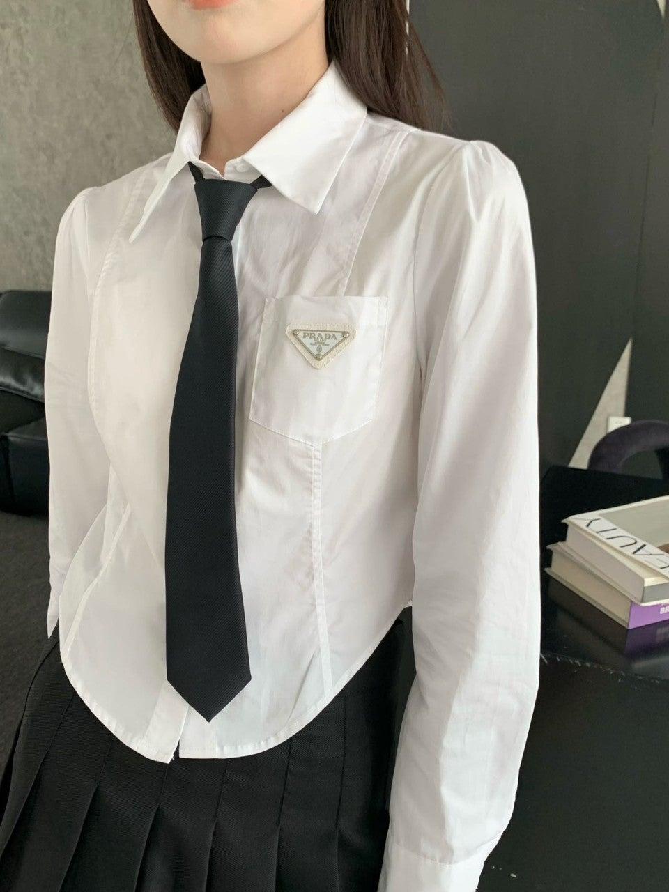 프라다 넥타이 숏 셔츠 (해외배송)