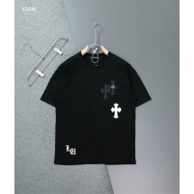 크롬하츠 세메터리 레더 패치 라운드 반팔 (국내배송)