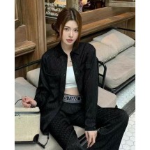 디올 오블리크 로고 블라우스 & 로고 밴딩 팬츠 SET (국내배송)
