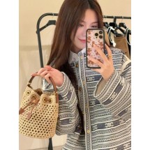 셀린느 스트라이프 로고 자카드 싱글 브레스트 라운드넥 재킷 (해외배송)